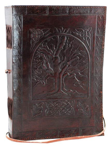 Tree of Life leather blank book w/ cord