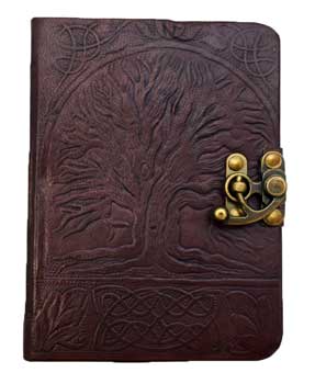 Tree of Life leather blank book w/ latch