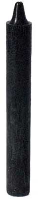 Black 6" taper candle